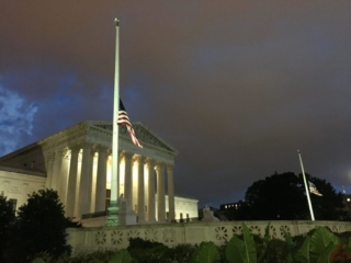 Supreme Court Flags at half-staff